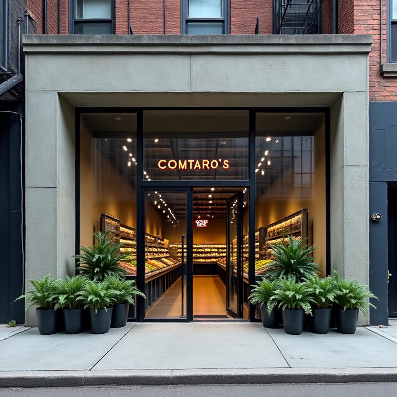 Front of Canopy Greens organic grocery store in New York