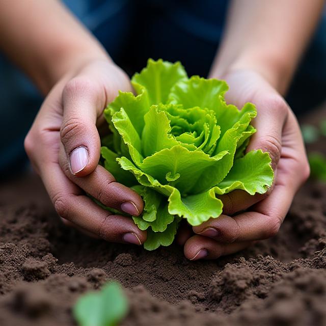 Hands in local Brooklyn soil